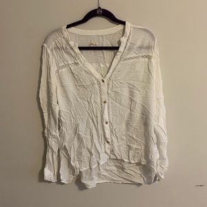 Hollister white button down